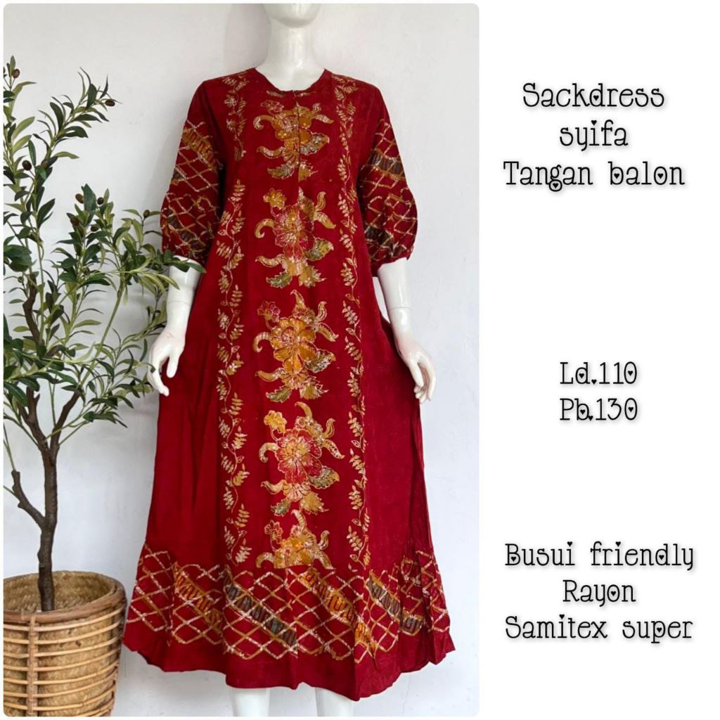 Sekdres Batik LD 110 Daster Panjang Daster Murah Kekinian