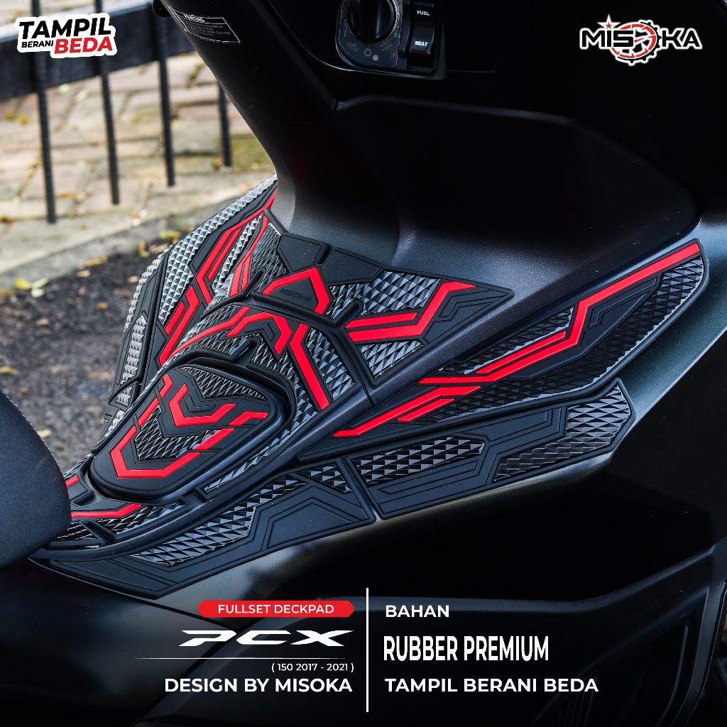 Misoka Fullset Deck Pad Cover Pcx 150/Aksesoris Motor Honda/Keren Murah/Pelindung Body Motor