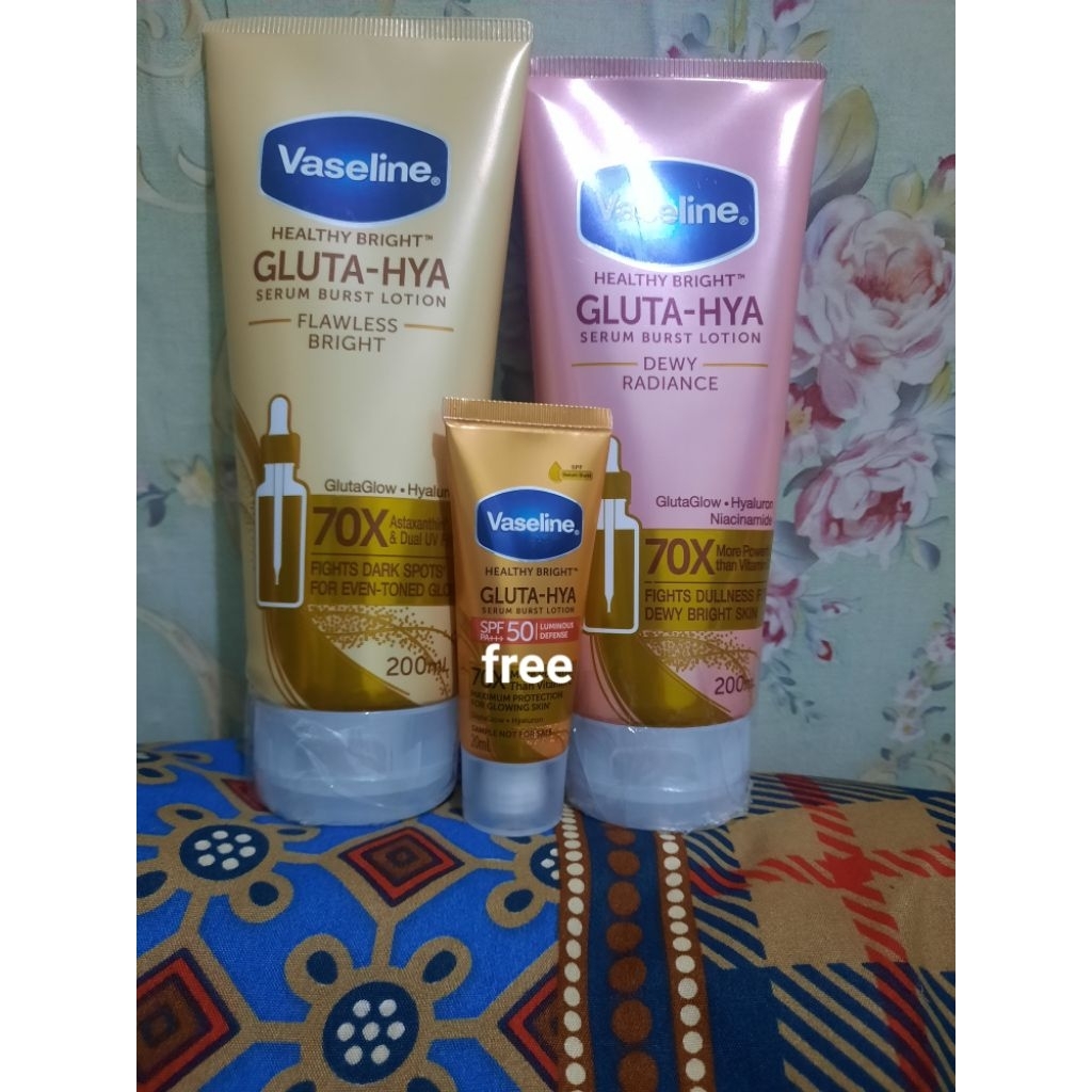vaseline gluta hya pink & vaseline gluta hya gold