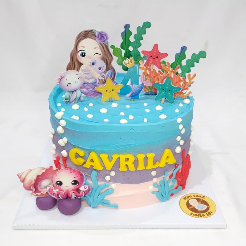 Topper Mermaid // Topper Kertas Mermaid // Topper Putri Duyung // Hiasan Mermaid