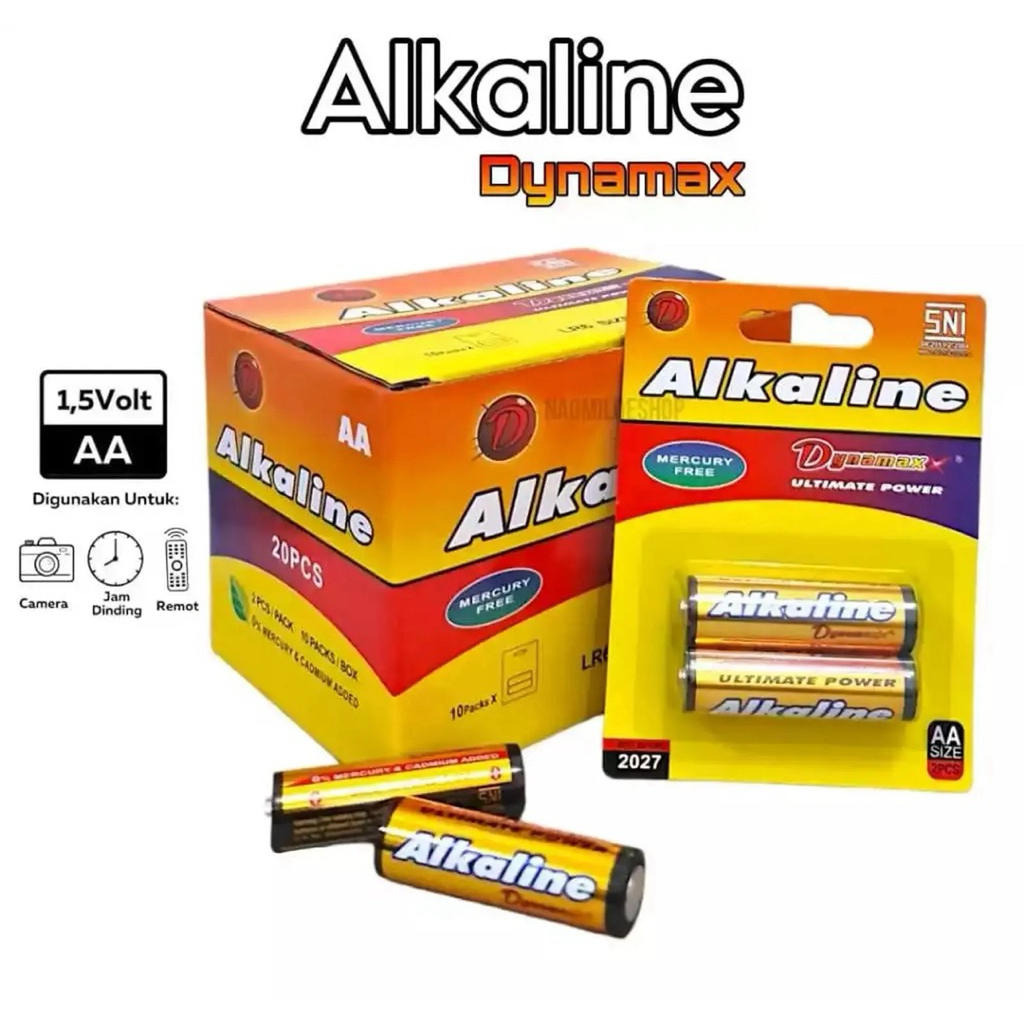 DYNAMAXX Baterai Alkaline AA / AAA Batu Battery Tipe A2/A3 sebox isi 10 ppn