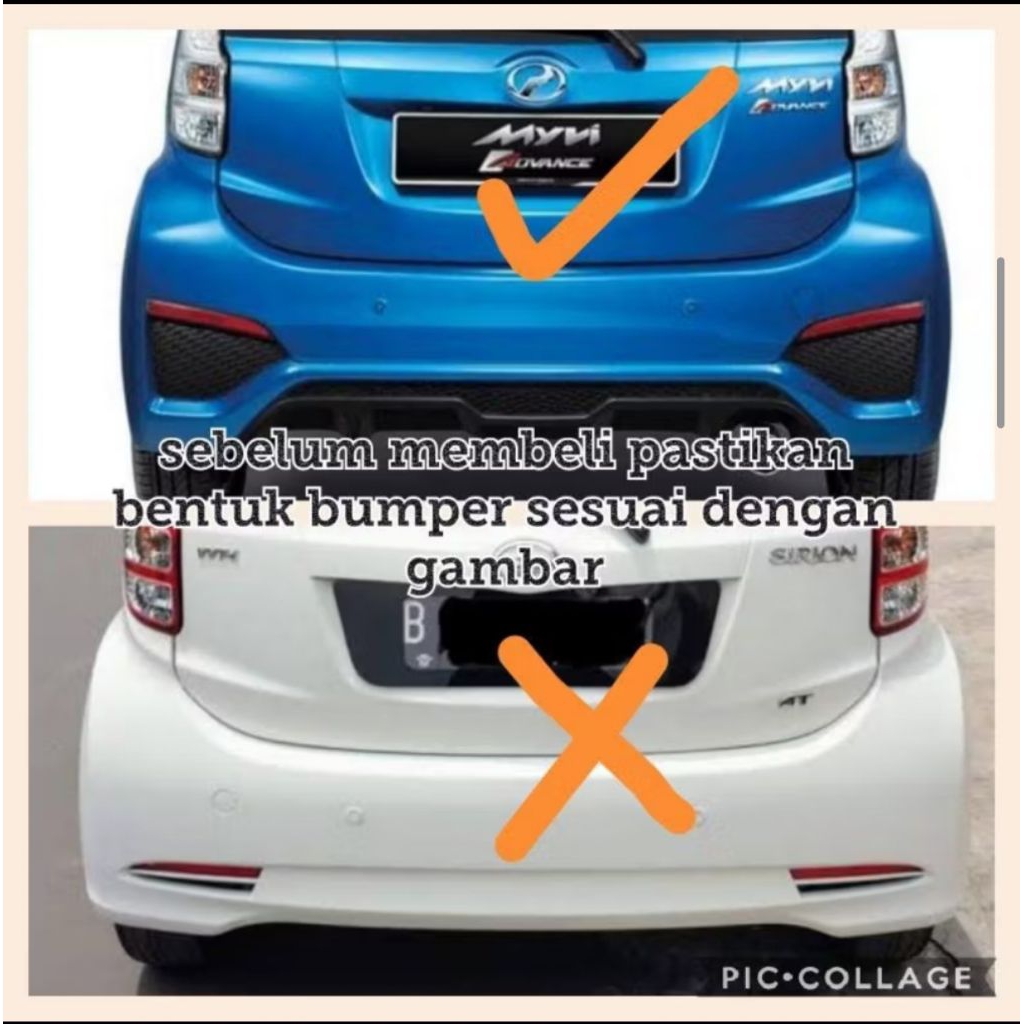 lampu bumper belakang daihatsu sirion 2015-2017 reflektor bumper belakang perodua myvi sirion 2015-2
