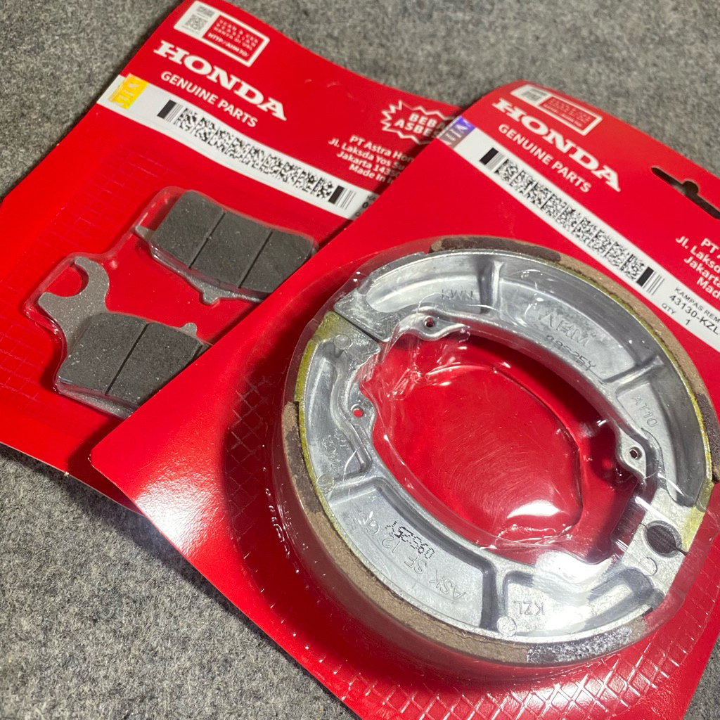 SATU PAKET KAMPAS REM DEPAN DAN BELAKANG SET DAN SATUAN HONDA MATIC VARIO BEAT SCOOPY SPACY DLL HOND