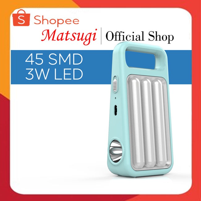 Matsugi Lampu Emergency MG-5579 45 SMD 3W LED Lampu Darurat Senter Terang Tahan Lama Charger Cas