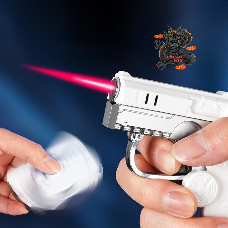 Korek Api Bara Model pistol mainan Korek Gas spiner pistol bisa diiisi ulang 705