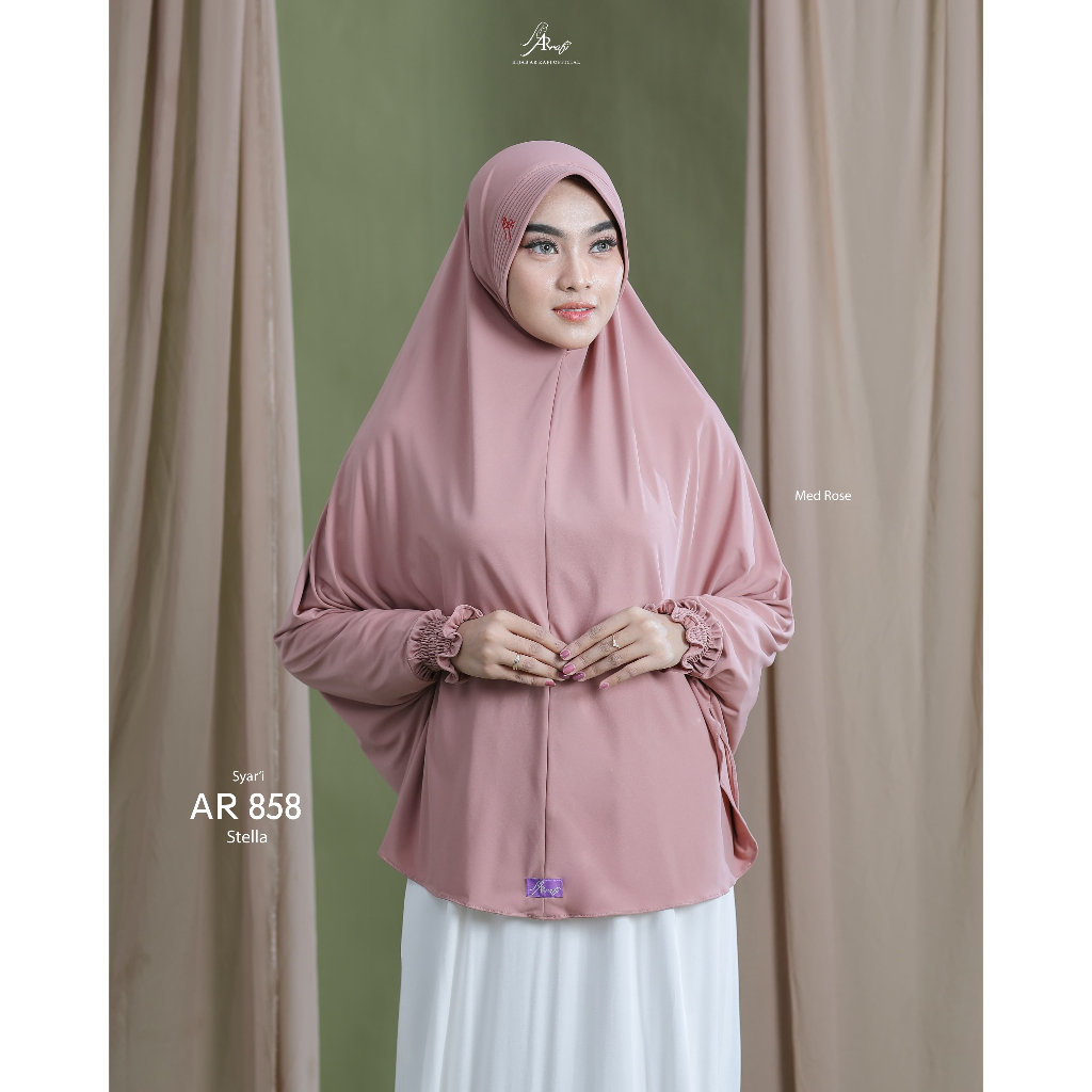 HIJAB LENGAN HIJAB JUMBO HIJAB ARRAFI AR 858 - HIJAB KERUDUNG JILBAB LENGAN ARRAFI JUMBO