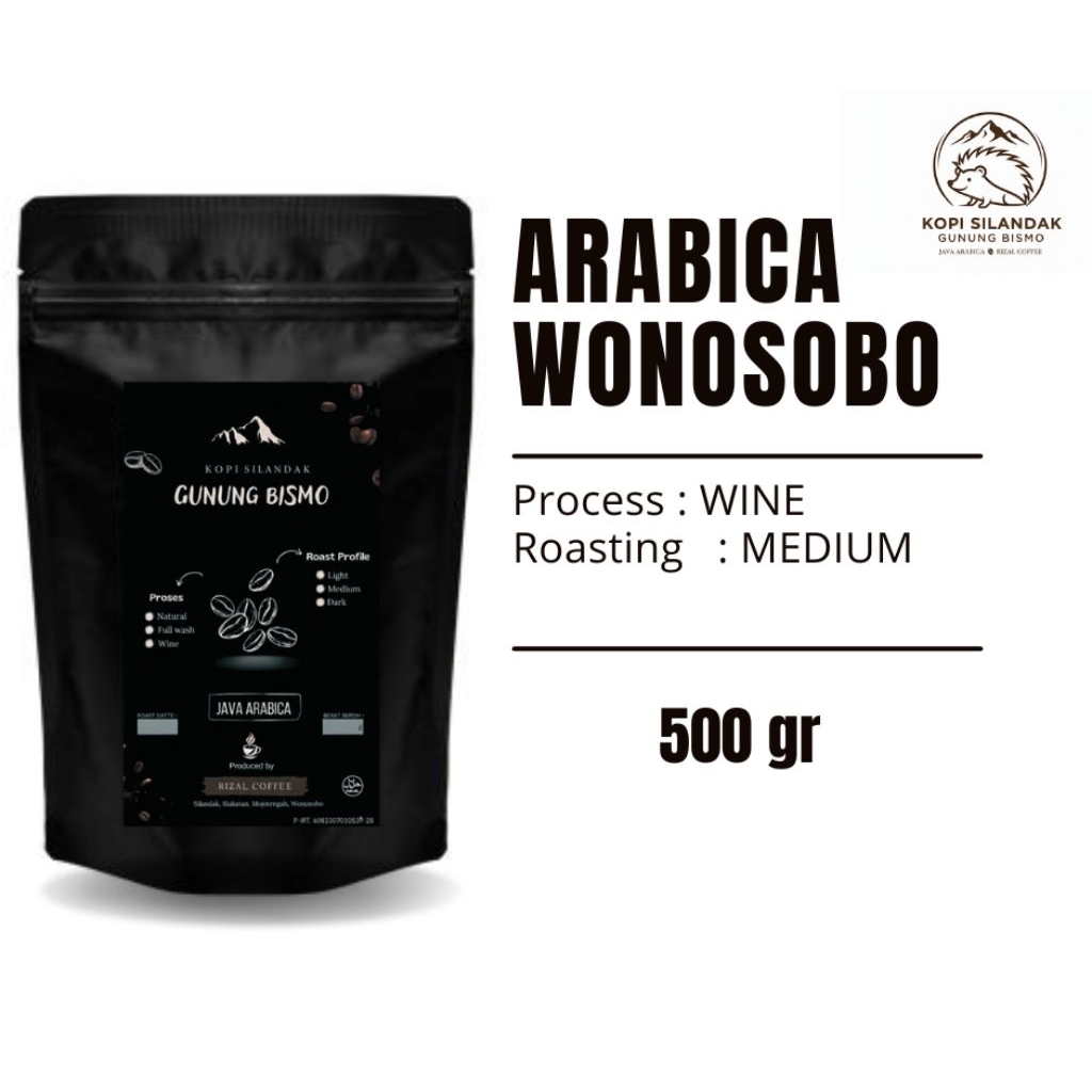 BUBUK KOPI ARABICA WINE 500g SILANDAK GUNUNG BISMO WONOSOBO