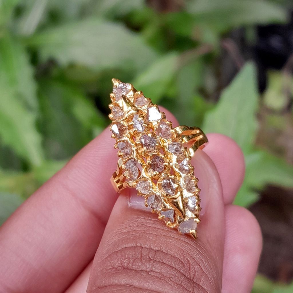 cincin intan/berlian Banjar motif sabit harga seller