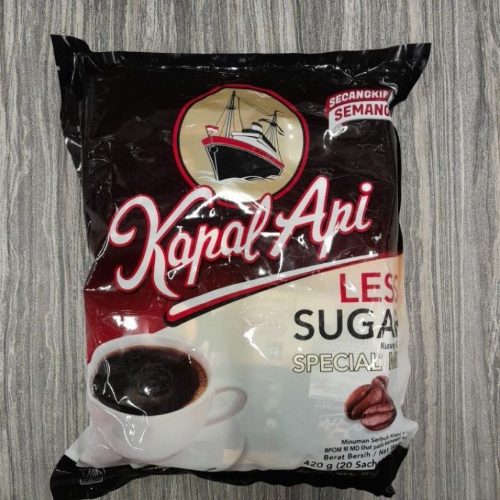 Kapal api Special Mix Less sugar kopi instant ( isi 20 sachet )