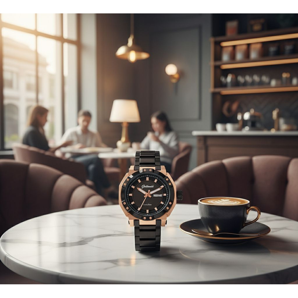 Jam Tangan wanita Goldsmith Time 8061 RT BLK