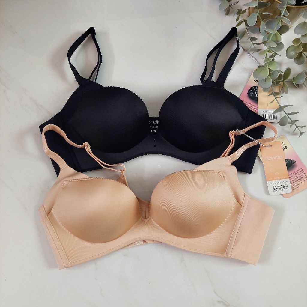 Sorella Bra Seamless gem up tanpa kawat push up bra busa tebal 34b