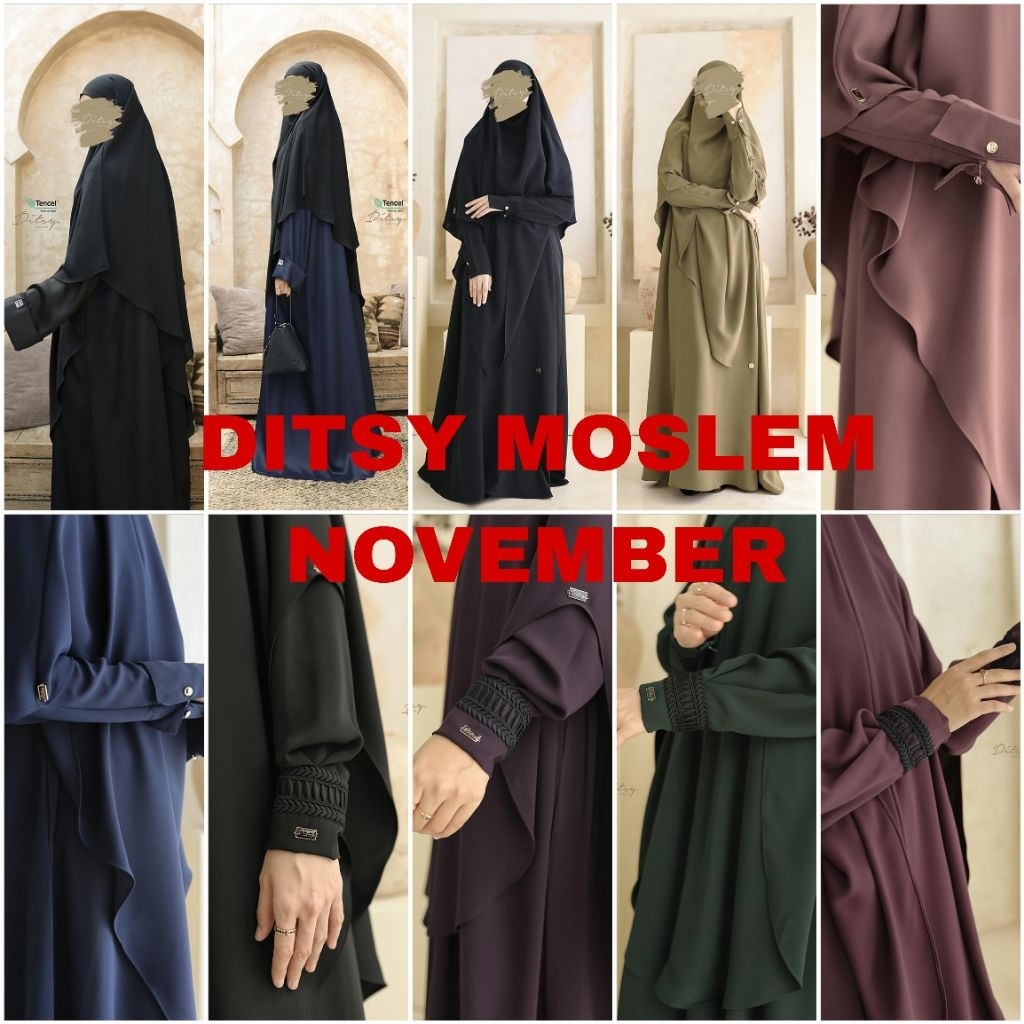 DITSY moslem DESEMBER size XS S M L XL 2XL XXL JUMBO,lasha, lainnie, raaha, lummy, Lucille, shaala, 