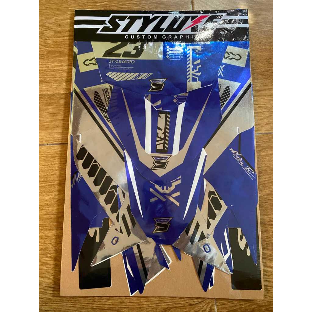 Decal WR Full Body Bahan Chrome | Stiker Motor WR Desain Keren Premium Kilap Mewah