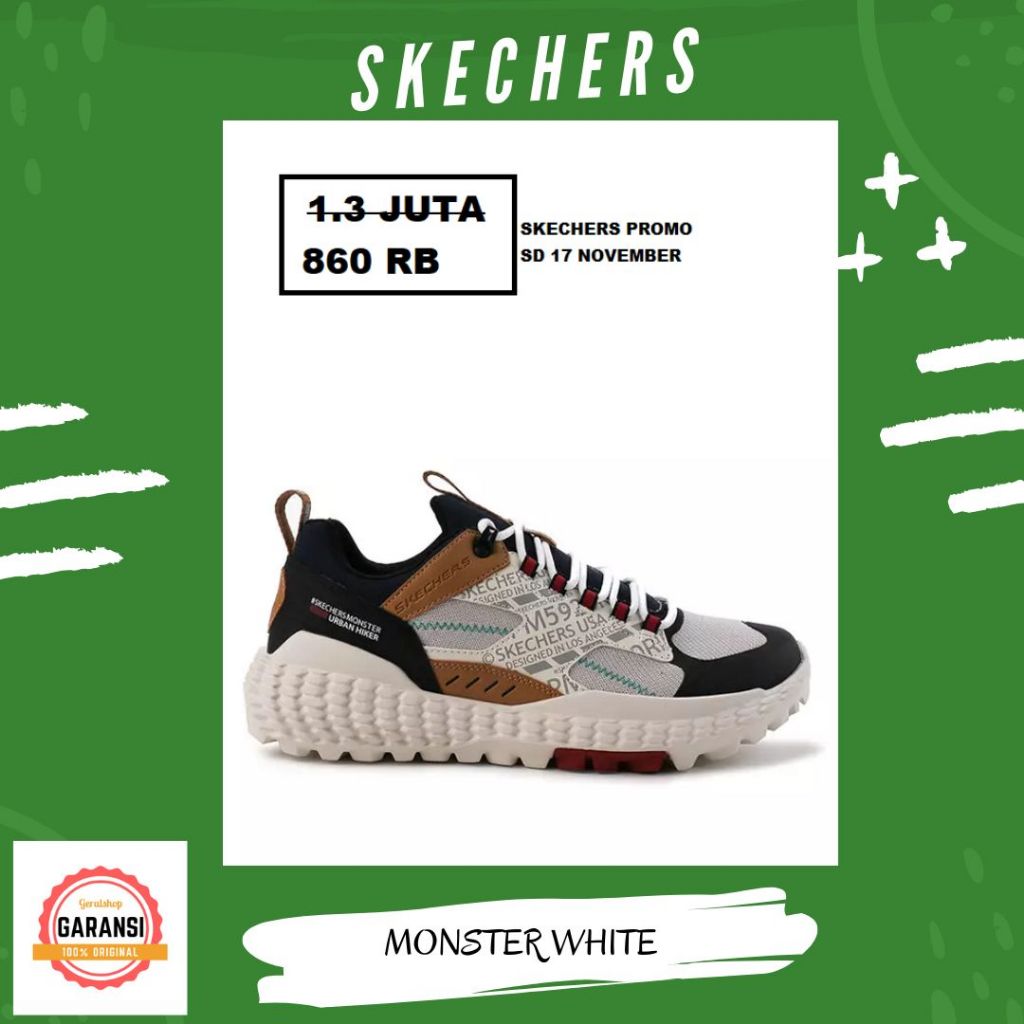 Sepatu skechers pria seri MONSTER 100% original