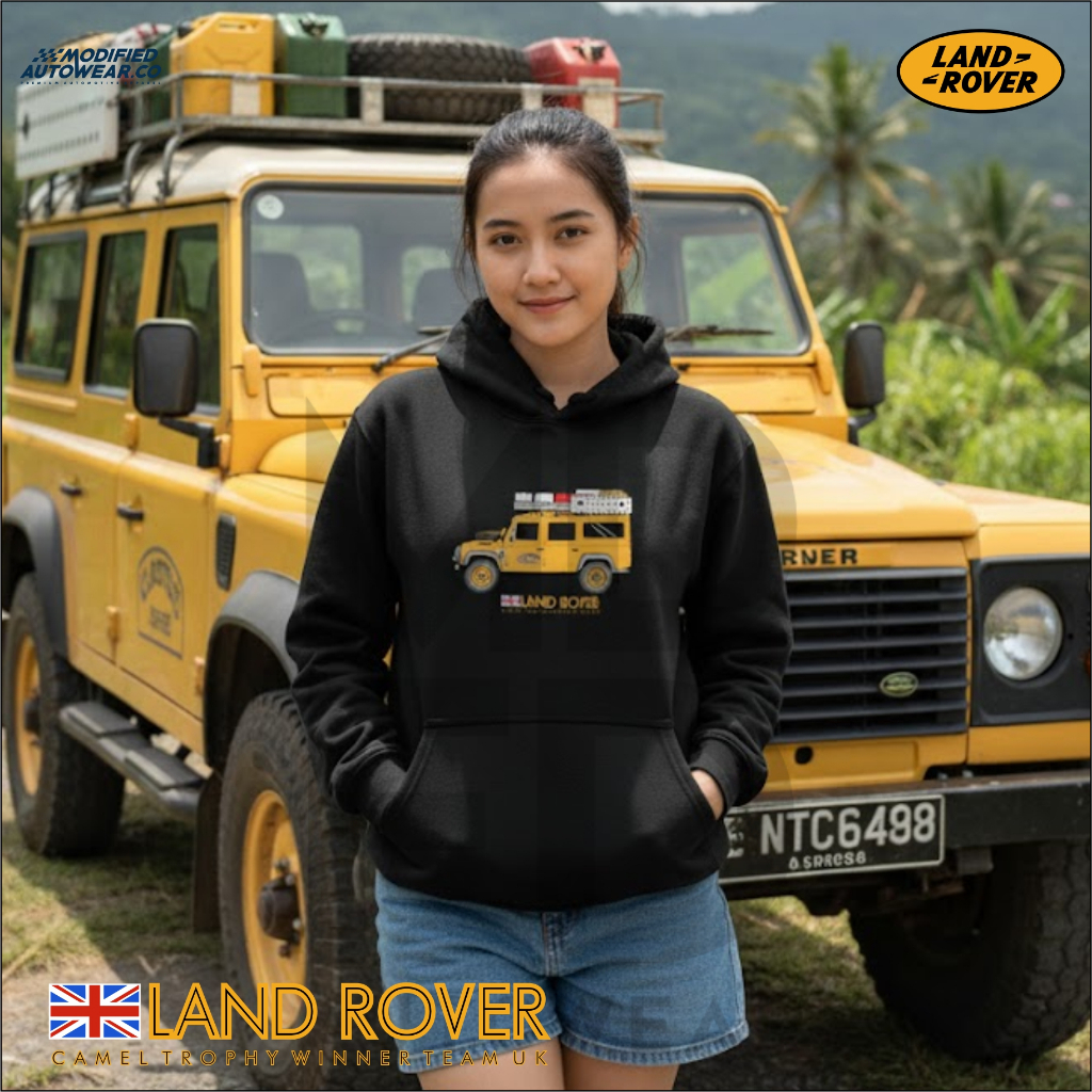 kaos land rover defender camel trophy modified autowear premium original tshirt landy camel version