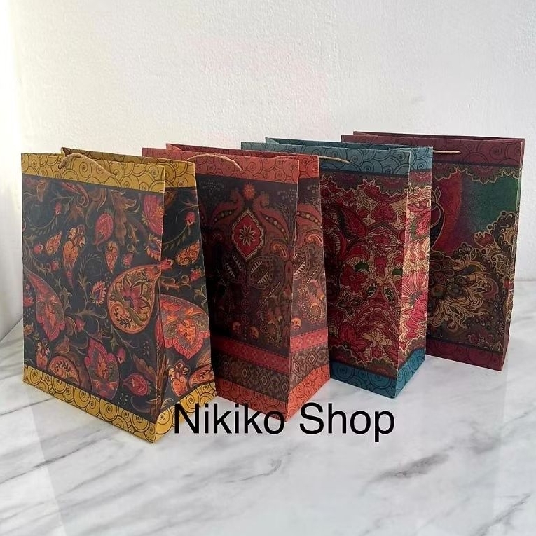 Paper Bag Batik Tas Kertas Motif Batik Kecil Goodie Bag Motif Batik
