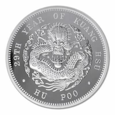 Koin perak 2019 China Hu Poo Dragon Dollar 1 oz Silver coin