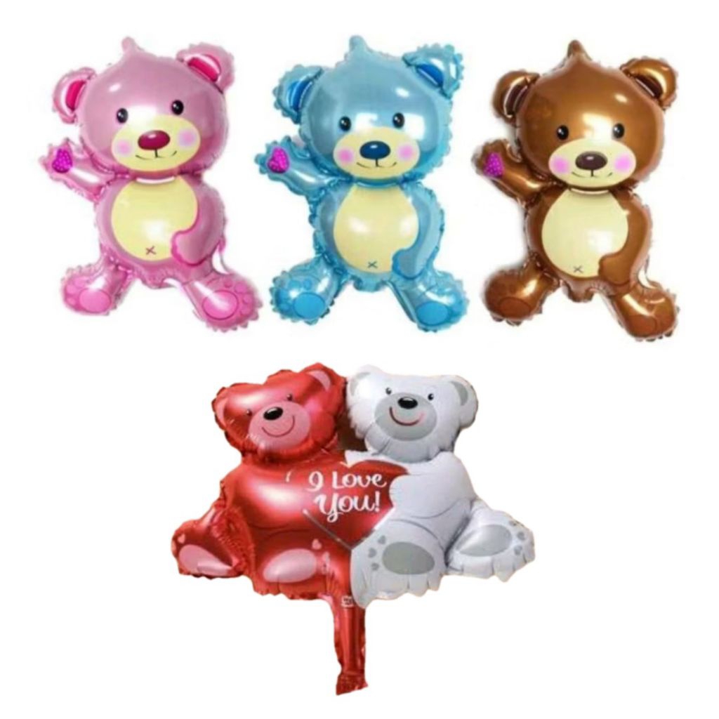 Balon beruang mini balon beruang teddy bear kartun mini balon foil teddy bear mini balon foil karakt