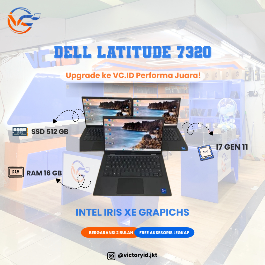 DELL LATITUDE 7320 INTEL I7-1185G7 RAM 32GB SSD 512GB ULTRABOOK