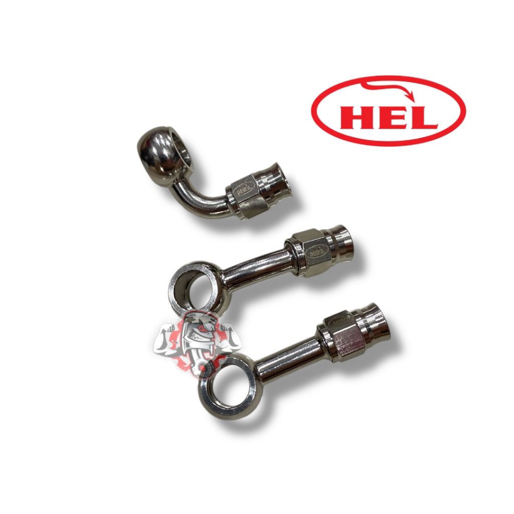 Nepel Fitting Banjo Selang Rem HEL Stainless Steel 0 - 45 - 90 Derajat Original Universal Motor