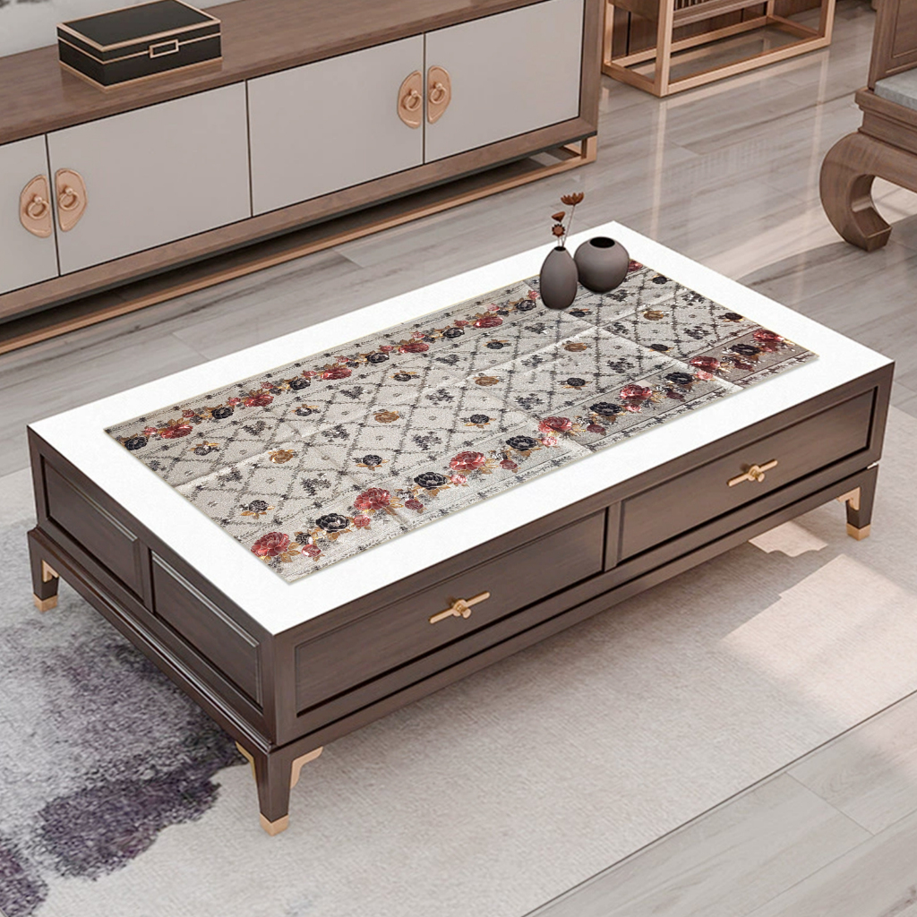 Taplak Meja Meteran Motif 3D Elegan / Taplak Meja Meteran Lebar 50cm Custom Panjang / Taplak Meja Pr