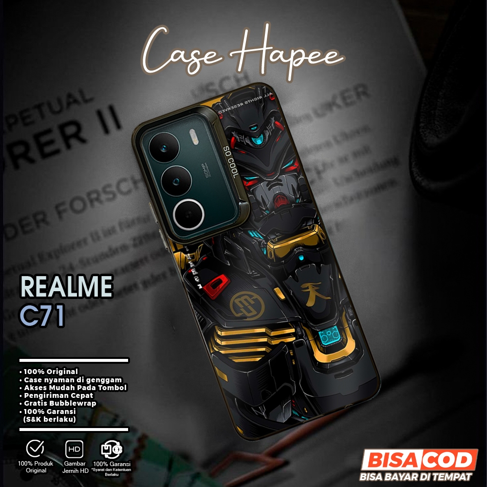 Casing Hp Realme C71 Casehapee [GNDM] Premium Casing So Cool Hologram Matte Soft Case IMD Glossy