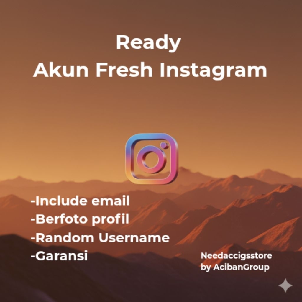 Akun Instagram Fresh Termurah, Include email, Bergaransi. Akun Instagram Kosongan