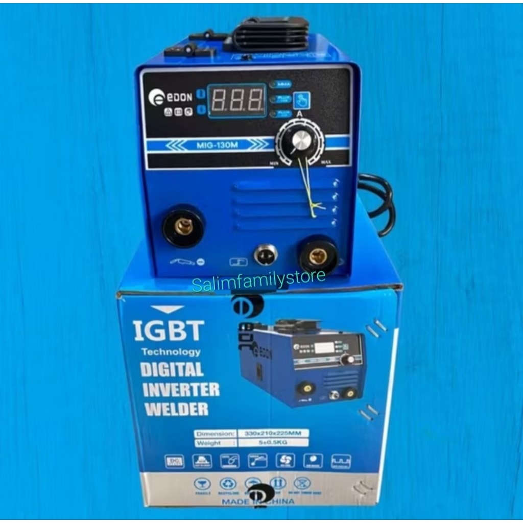 Mesin Las MIG Tanpa Gas Co2 Digital Inverter Welder 900 watt Edon MIG-130M