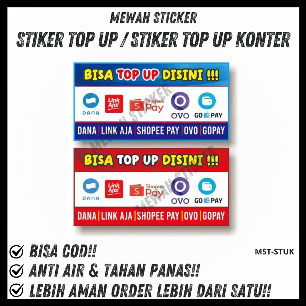 STIKER TOP UP, STIKER TOP UP KONTER