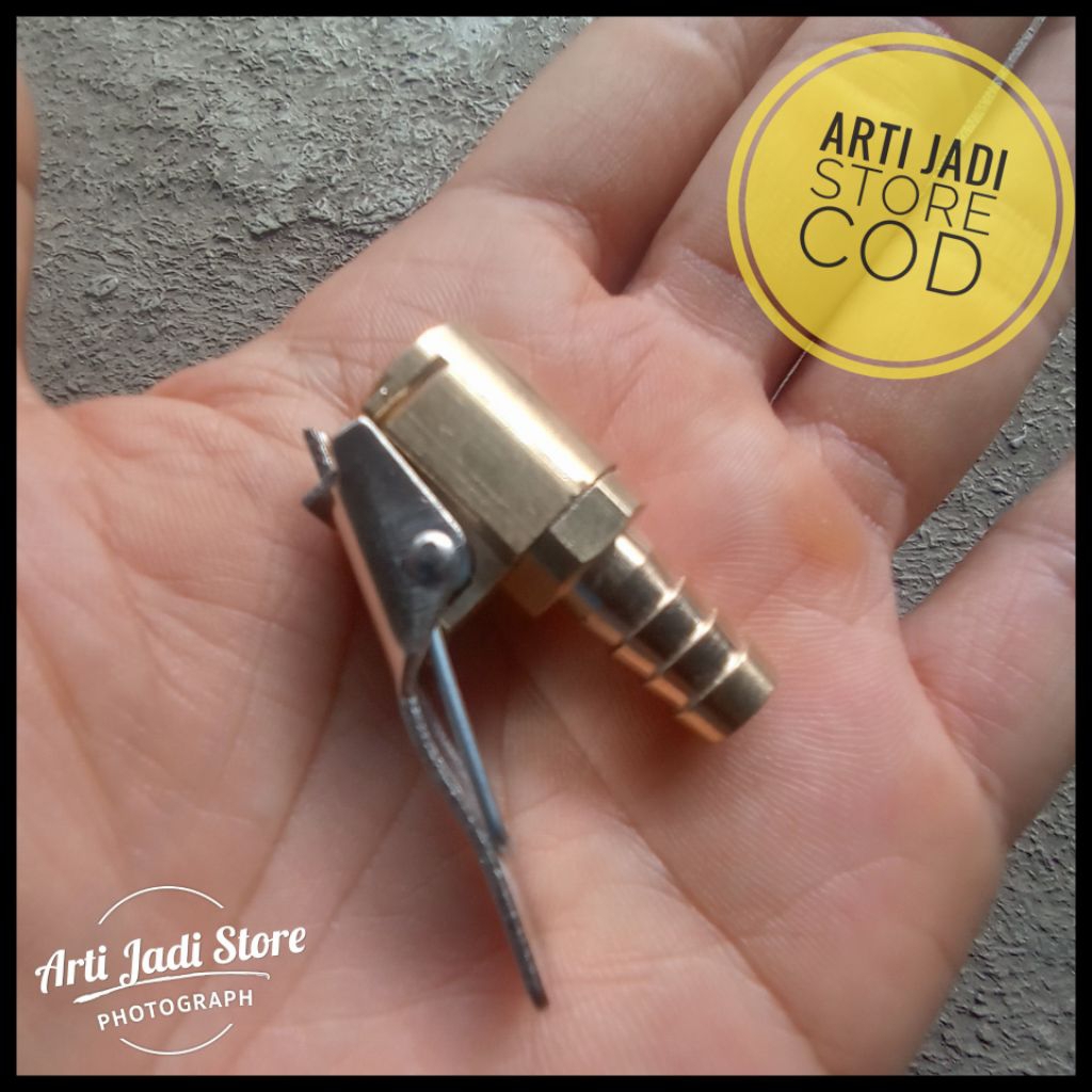 Cop Jepit Pompa Angin Kompresor Kuningan