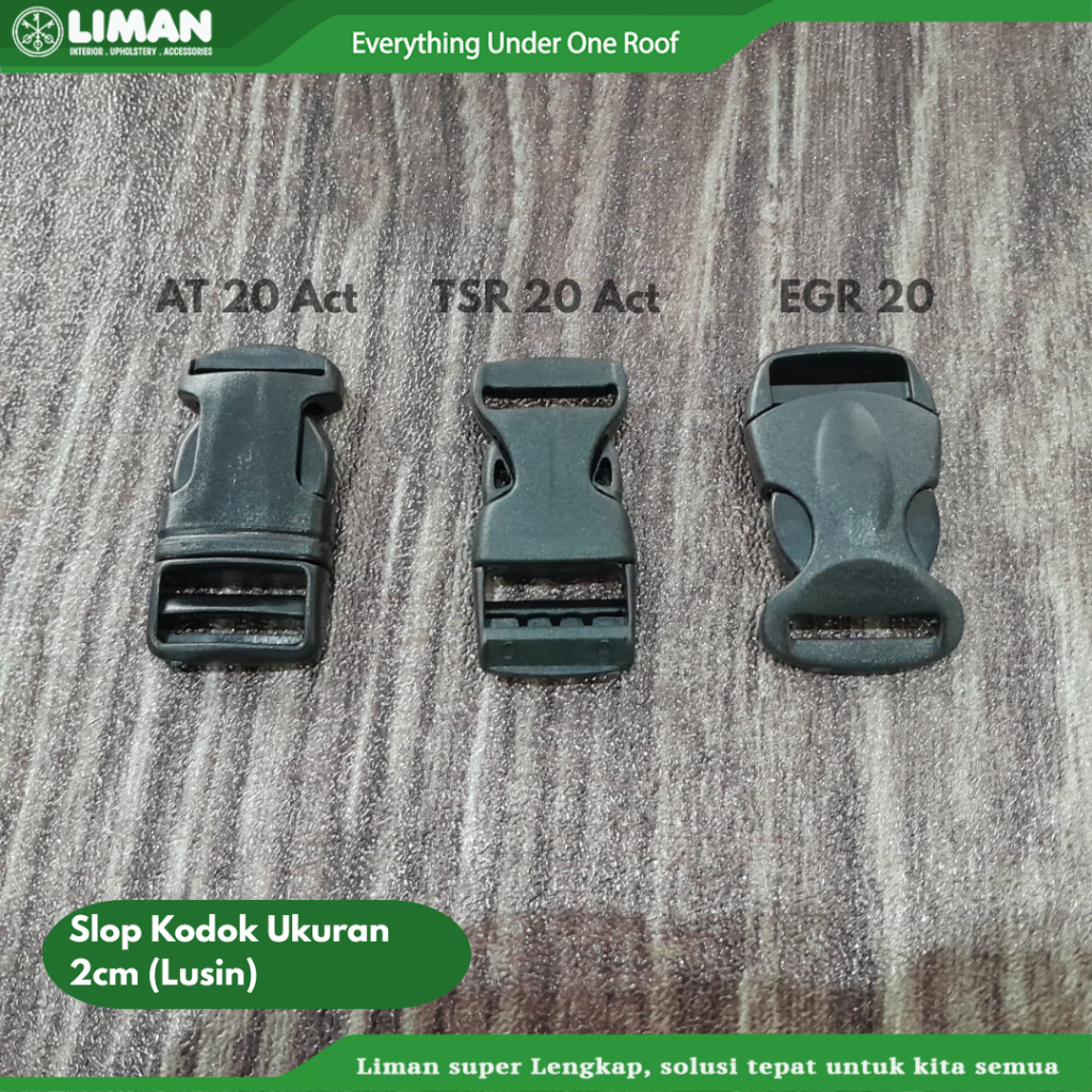 Slop 2 CM (Lusin) / Kunci Sodok Buckle Slop Tas / Buckle Stoper