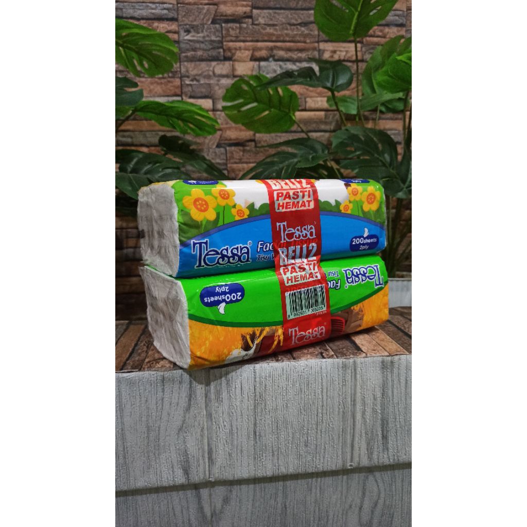 [PAKET ISI 2] Tissue Tessa 200 sheet. 2 ply Tissue wajah. PROMO 