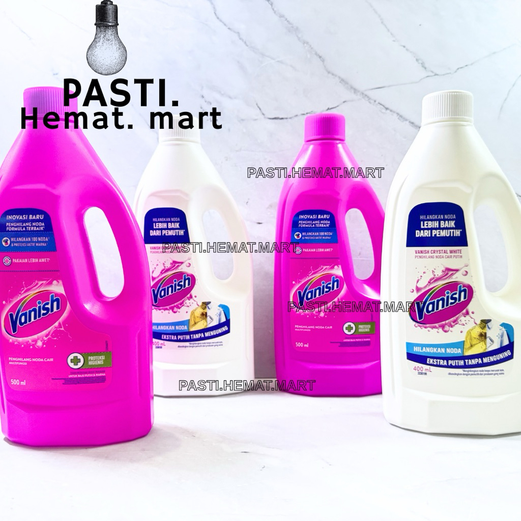 Vanish Cair Botol 400ML / 500ML | Vanish Pembersih Noda Baju Cair