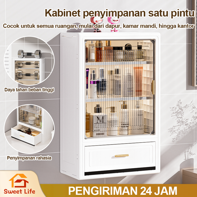Sweet Life_ Meja Rias Kamar Mandi Yang Dipasang Di Dinding, Lemari Dapur Anti Air, Kotak Kosmetik, R