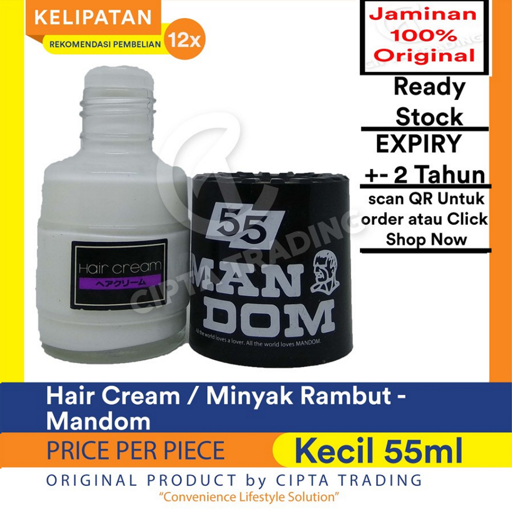 Minyak Rambut Hair Cream Mandom 55ml