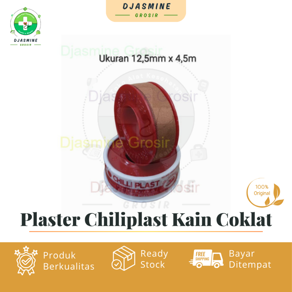 Plaster Chiliplast Kain Coklat Chili Plast / Plester Perekat Rol Kain Per Pcs