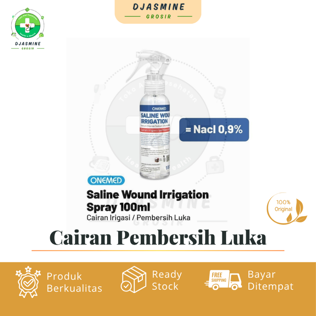 Cairan Pembersih Luka Wound Irrigation Spray 100 ml ONEMED  NaCl 0.9% / Cuci Pembersih Luka ONE MED