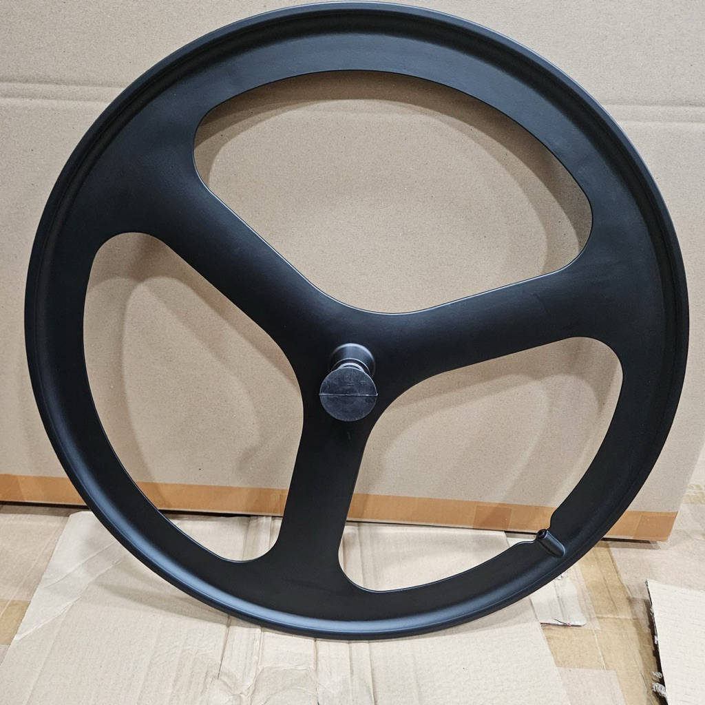 Wheelset Depan MAGNITUDO New Model 3 Spoke 700c Warna Hitam Doff Khusus Fixie