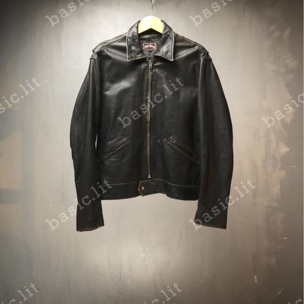 Retrograde japanese label classic single rider leather jacket