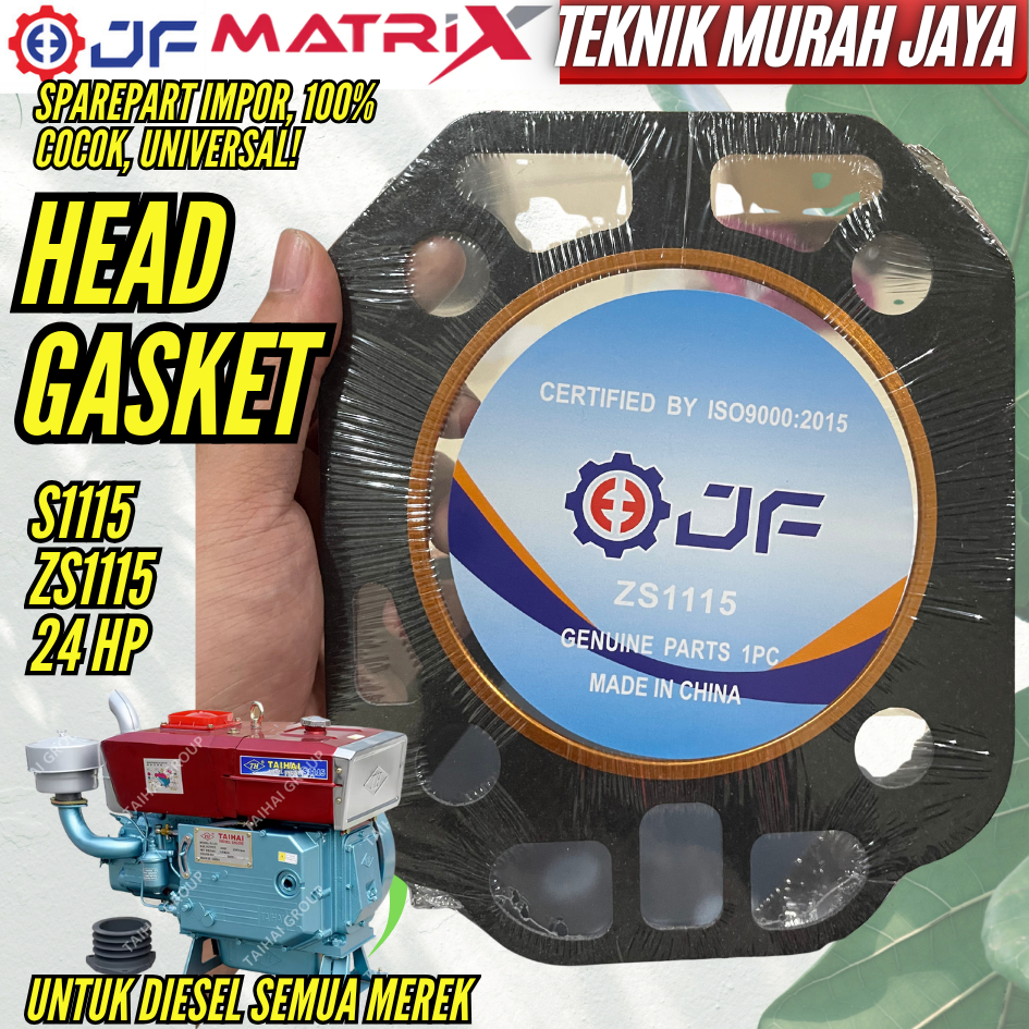 JF Gasket Head Paking S1115 ZS1115 TL1115 24 hp 24 pk Kop SILICONE Silinder Cylinder Head Deksel Sil