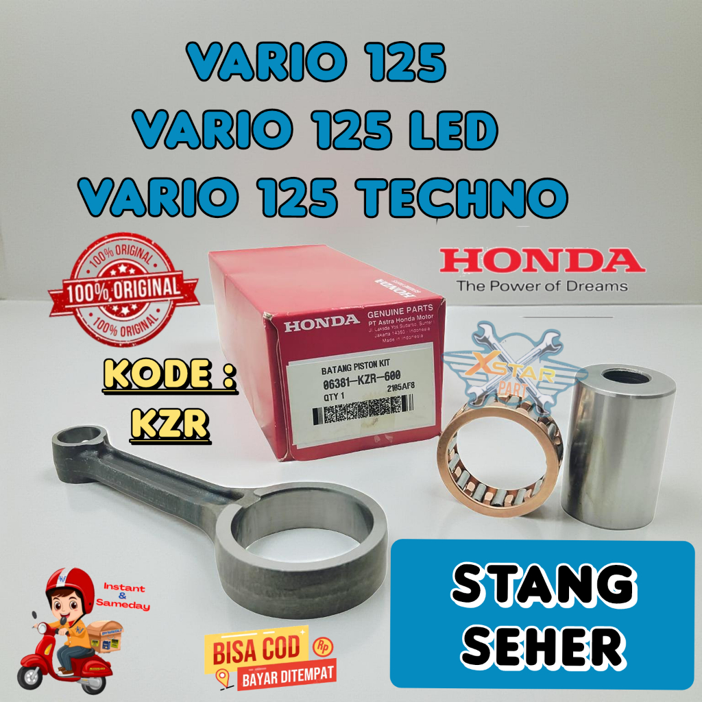 ORI STANG SEHER KODE KZR STANG PISTON VARIO 125 OLD ,VARIO 125 LED ,VARIO 125 NEW ORIGINAL HONDA AHM