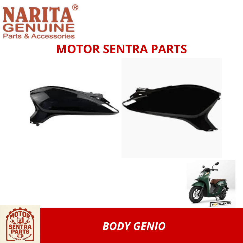 83600-K0J-N00FMB Cover Body Belakang Samping Kanan Kiri Hitam Honda Genio 2019-2023 Narita