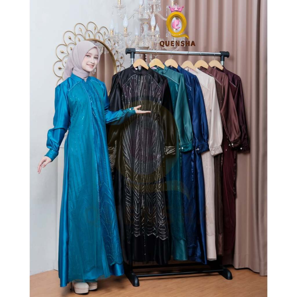 Gamis Brokat Kondangan Widya Dress Gamis Kondangan Wanita Kekinian Premium Mewah Gaun Brokat Gamis R