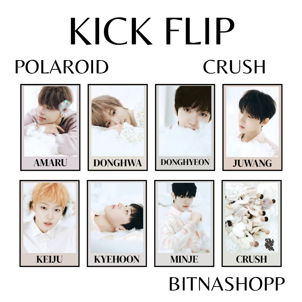 POLAROID KICK FLIP CRUSH 8 PCS KPOP UNOFFICIAL AMARU JUWANG MINJE KYEHOON DONGHWA DONGHYEON KEIJU