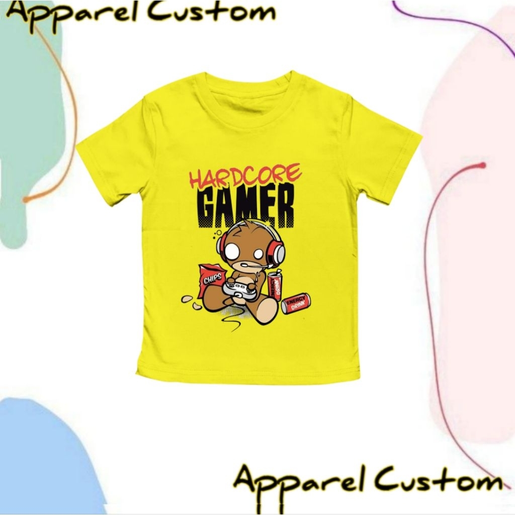 KAOS ANAK BAJU ANAK HARDCORE GAME