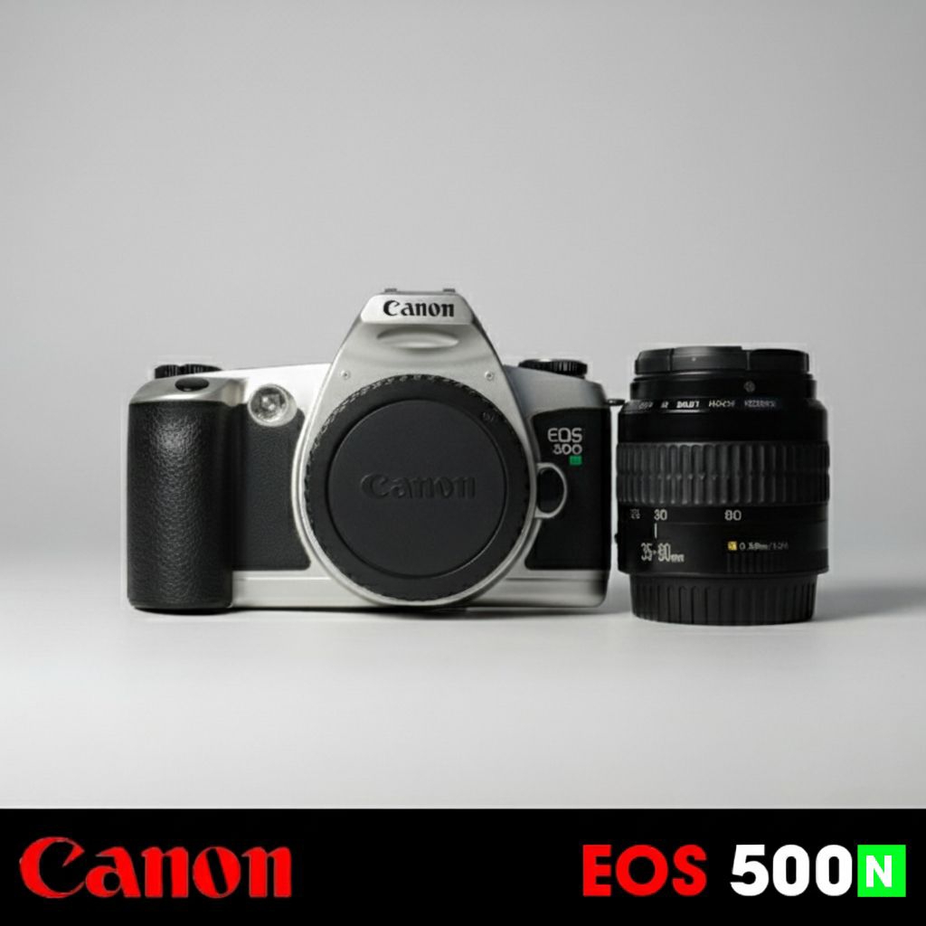 Canon EOS 500N | Kamera SLR ANALOG kondisi hidup & Lensa EF 35-80mm Mark.ii