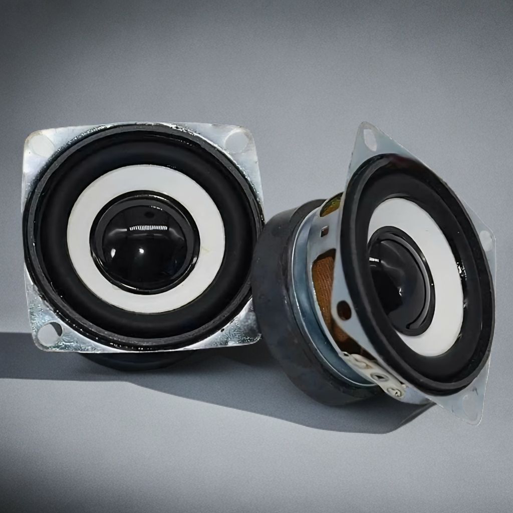 Speaker Mini 2 Inch 3 Watt 4OHM 52mm Hitam-Putih Diameter: 52mm/2.05"