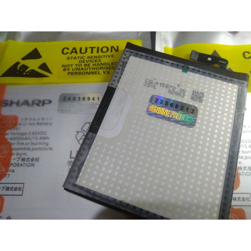 Sharp HE306 HE-306 Original 100% GENUINE Batu Batre Battery Baterai Sharp Aquos M1 FS8001