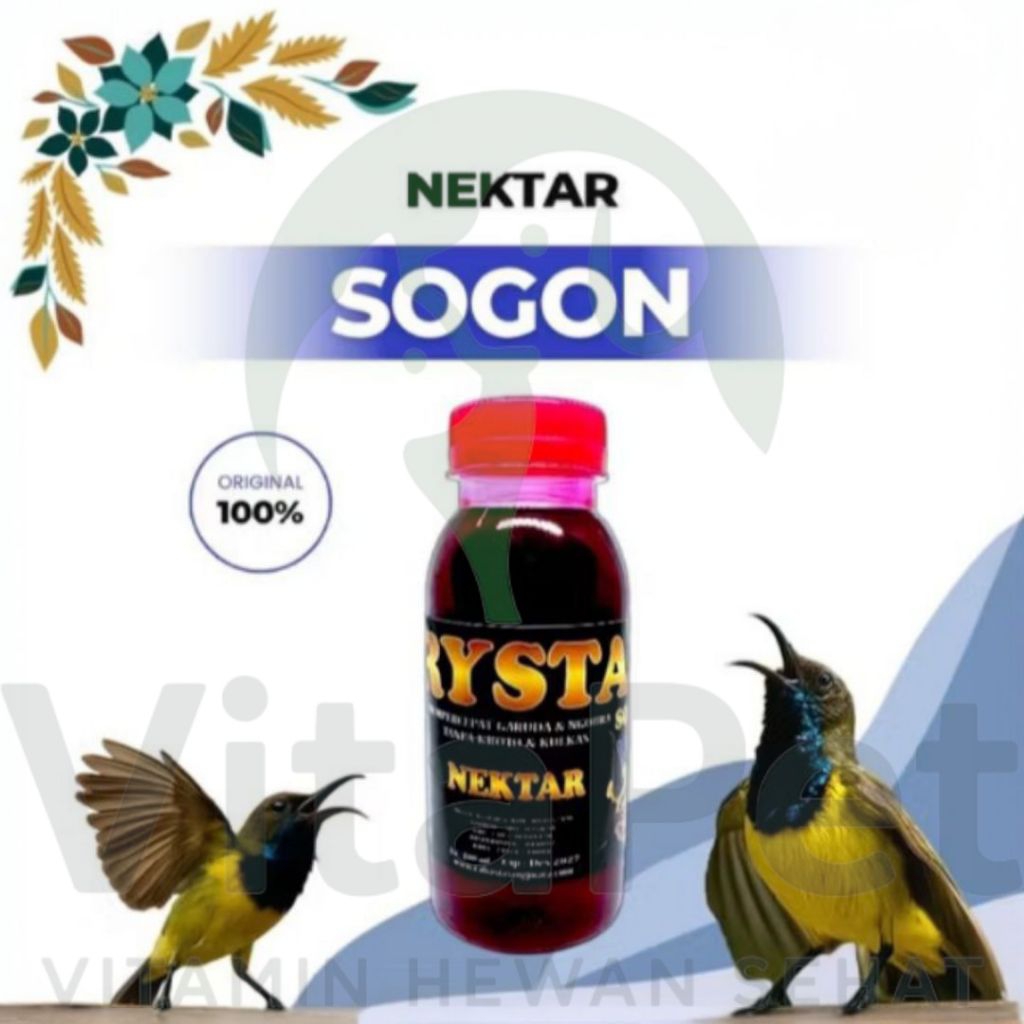 Crystal Nektar Sogon Kolibri Multivitamin Gacor Tanpa Kroto Rahasia Sang Juara 100ml