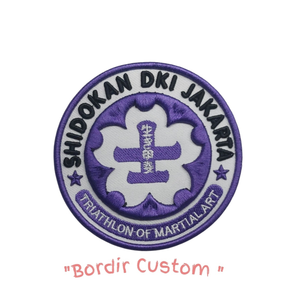 patch bordir logo custom plus velcro/perekat